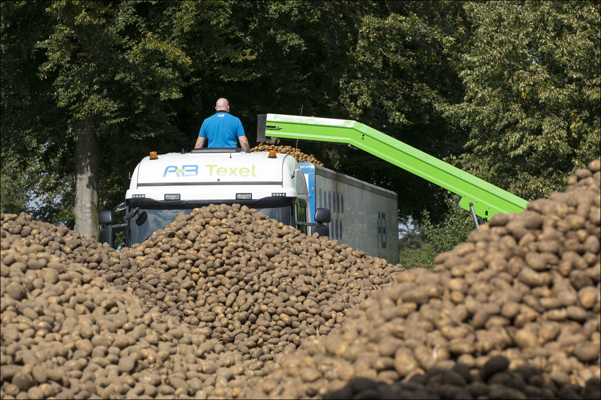 aardappelen laden vrachtwagen